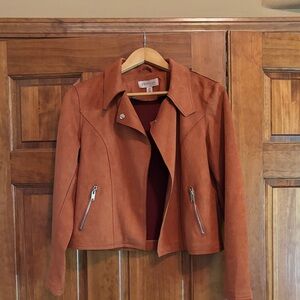 Philosophy Women's Burnt Orange Faux Leather Jacket